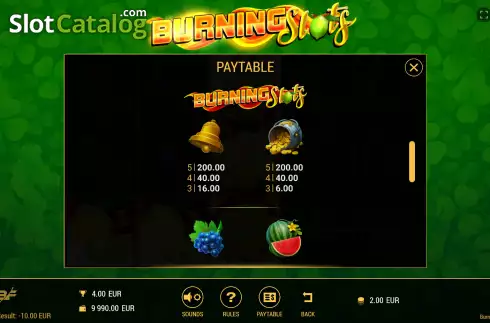 Οθόνη8. Burning Slots Κουλοχέρης 