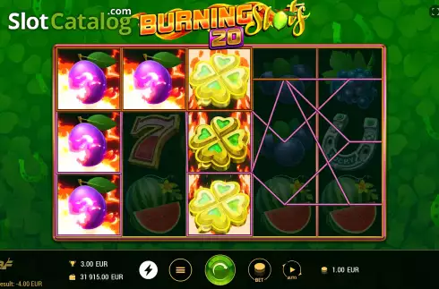 Οθόνη5. Burning Slots 20 Κουλοχέρης