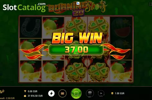 Οθόνη7. Burning Slots 20 Κουλοχέρης