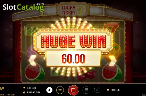 Οθόνη5. Lucky Ticket 81 Κουλοχέρης
