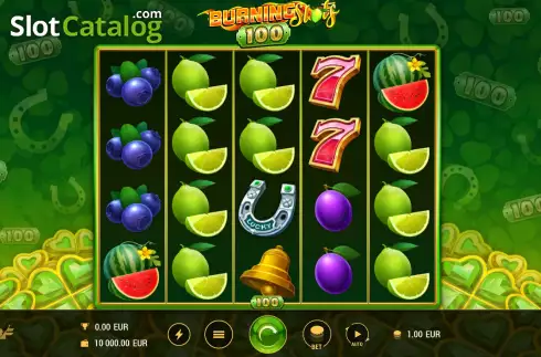 Οθόνη2. Burning Slots 100 Κουλοχέρης