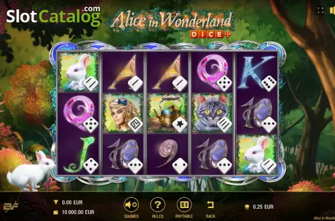 Οθόνη2. Alice in Wonderland Dice Κουλοχέρης