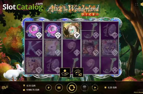 Οθόνη3. Alice in Wonderland Dice Κουλοχέρης