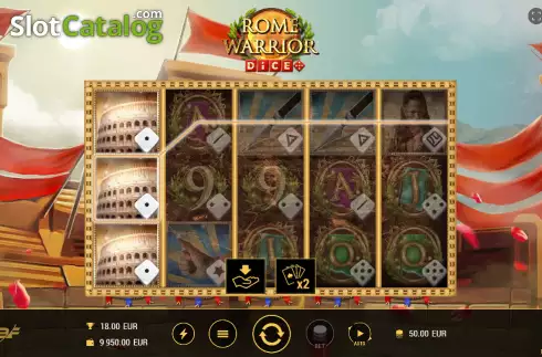 Οθόνη2. Rome Warrior Dice Κουλοχέρης