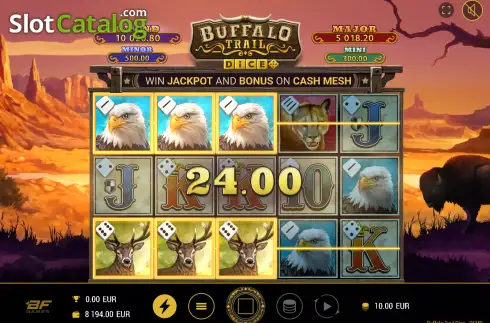 Οθόνη3. Buffalo Trail Dice Κουλοχέρης