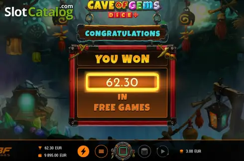 Οθόνη3. Cave Of Gems Dice Κουλοχέρης 