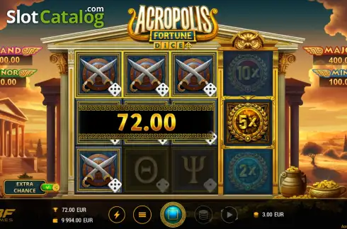 Οθόνη3. Acropolis Fortune Dice Κουλοχέρης