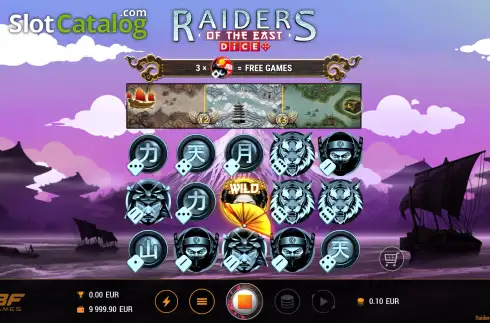 Οθόνη3. Raiders of the East Dice Κουλοχέρης