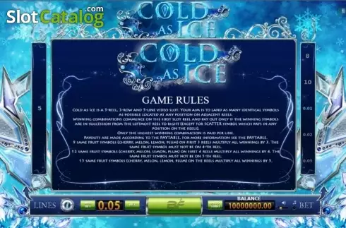 Οθόνη3. Cold As Ice Κουλοχέρης