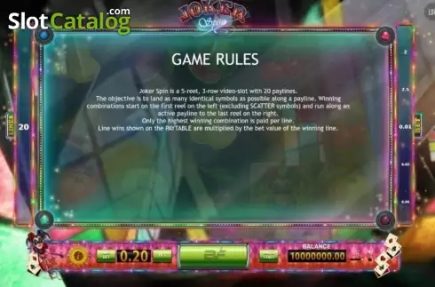 Οθόνη3. Joker Spin Κουλοχέρης