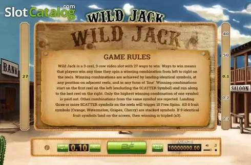 Οθόνη3. Wild Jack (BF Games) Κουλοχέρης 