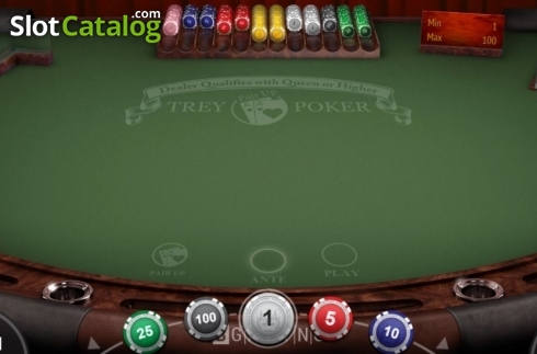 Οθόνη2. Trey Poker (BGaming) Κουλοχέρης