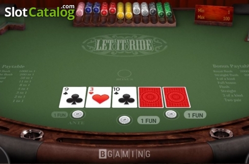 Οθόνη4. Let it Ride (BGaming) Κουλοχέρης
