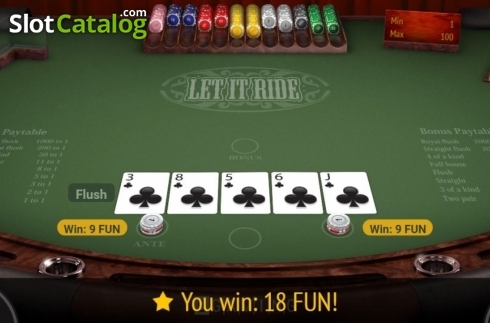 Οθόνη6. Let it Ride (BGaming) Κουλοχέρης
