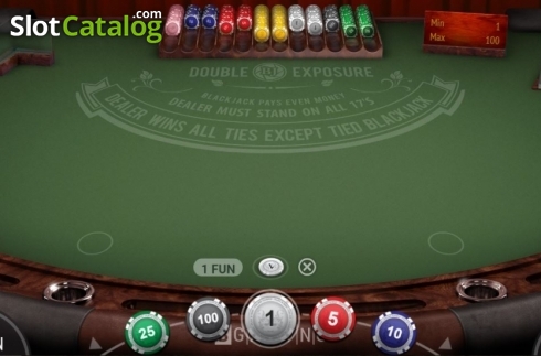Οθόνη3. Double Exposure BlackJack (BGaming) Κουλοχέρης 