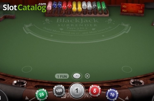 Οθόνη3. Blackjack Surrender (BGaming) Κουλοχέρης