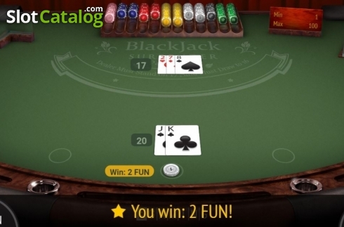 Οθόνη5. Blackjack Surrender (BGaming) Κουλοχέρης