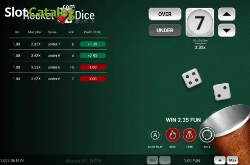 Οθόνη6. Rocket Dice Κουλοχέρης