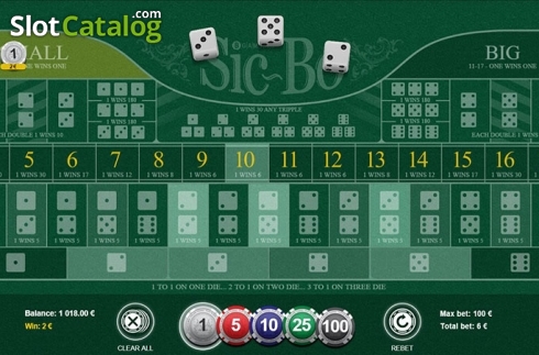 Οθόνη2. Sic Bo (BGaming) Κουλοχέρης