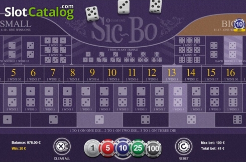 Οθόνη3. Sic Bo (BGaming) Κουλοχέρης