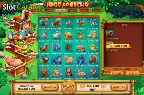 Οθόνη4. Jogo do Bicho (BGAMING) Κουλοχέρης 