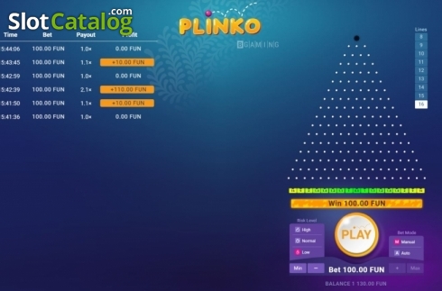Οθόνη5. Plinko (BGAMING) Κουλοχέρης