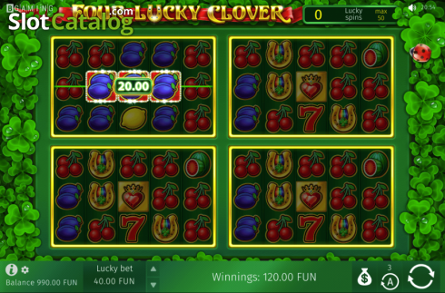 Οθόνη5. Four Lucky Clover Κουλοχέρης