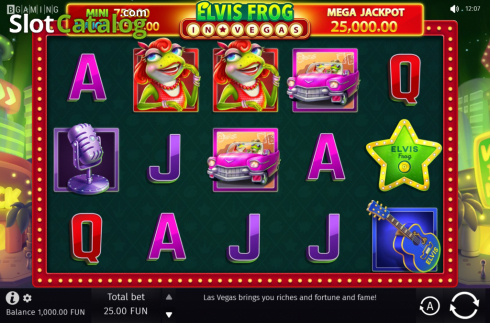 Οθόνη2. Elvis Frog in Vegas Κουλοχέρης