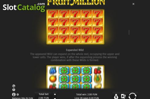 Οθόνη9. Fruit Million Κουλοχέρης