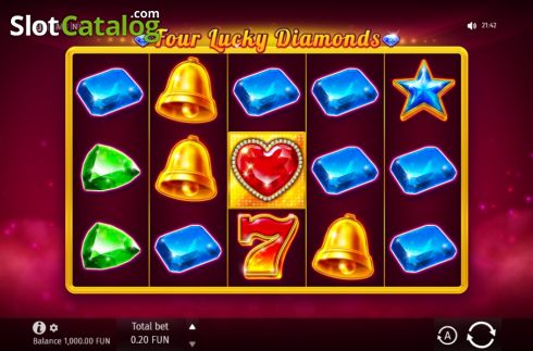 Οθόνη2. Four Lucky Diamonds Κουλοχέρης