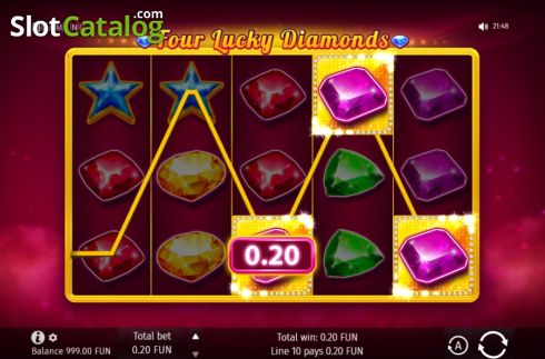 Οθόνη4. Four Lucky Diamonds Κουλοχέρης
