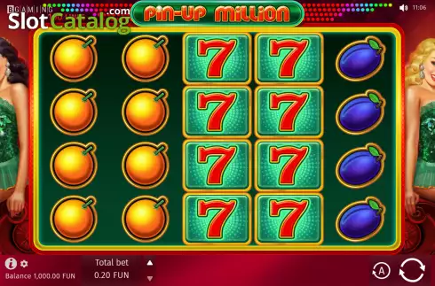 Οθόνη3. Pin-Up Million Κουλοχέρης