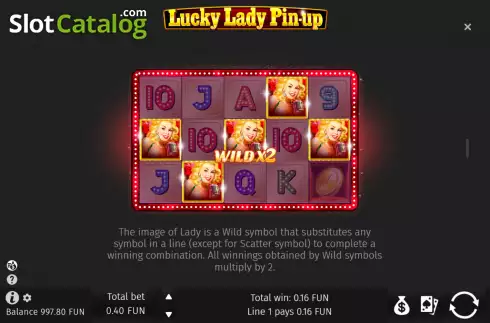 Οθόνη6. Lucky Lady Pin-Up Κουλοχέρης