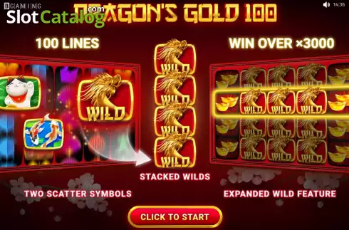 Οθόνη2. Dragon's Gold 100 Κουλοχέρης