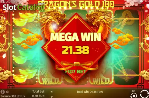 Οθόνη8. Dragon's Gold 100 Κουλοχέρης