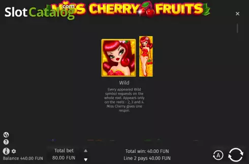 Οθόνη4. Miss Cherry Fruits Κουλοχέρης