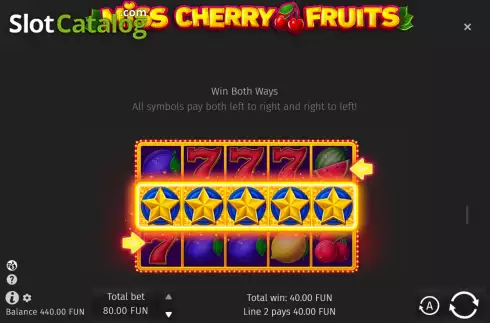 Οθόνη5. Miss Cherry Fruits Κουλοχέρης