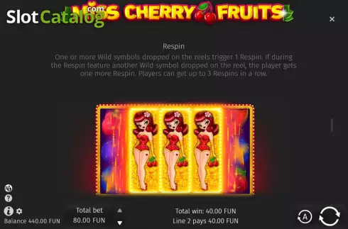 Οθόνη6. Miss Cherry Fruits Κουλοχέρης