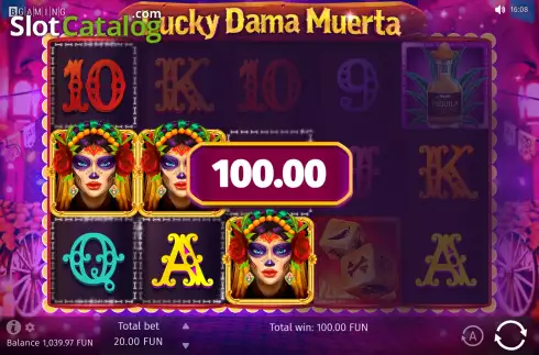 Οθόνη3. Lucky Dama Muerta Κουλοχέρης