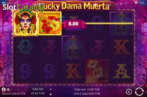 Οθόνη5. Lucky Dama Muerta Κουλοχέρης