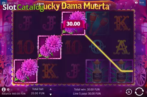 Οθόνη6. Lucky Dama Muerta Κουλοχέρης