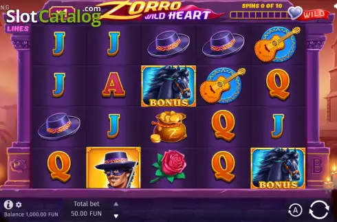Οθόνη2. Zorro Wild Heart Κουλοχέρης 