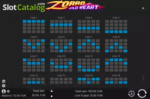 Οθόνη8. Zorro Wild Heart Κουλοχέρης 