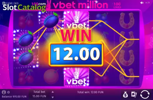 Οθόνη3. Vbet Million Κουλοχέρης