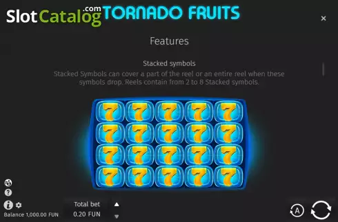 Οθόνη8. Tornado Fruits Κουλοχέρης