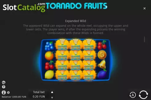 Οθόνη9. Tornado Fruits Κουλοχέρης