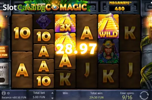 Οθόνη9. Aztec Magic Megaways Κουλοχέρης