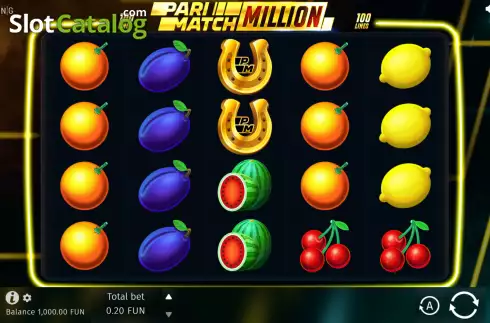 Οθόνη3. Parimatch Million Κουλοχέρης 
