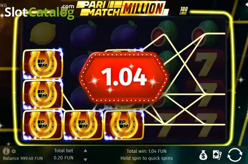 Οθόνη4. Parimatch Million Κουλοχέρης 