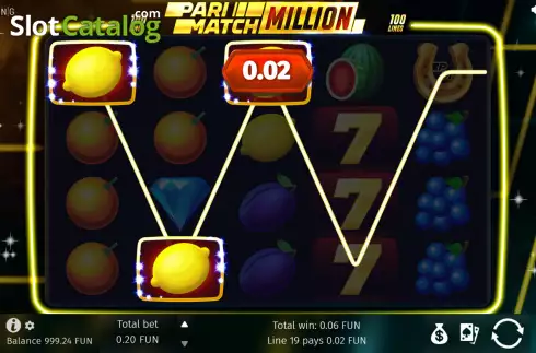 Οθόνη5. Parimatch Million Κουλοχέρης 